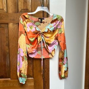 Forever 21 floral, satin top